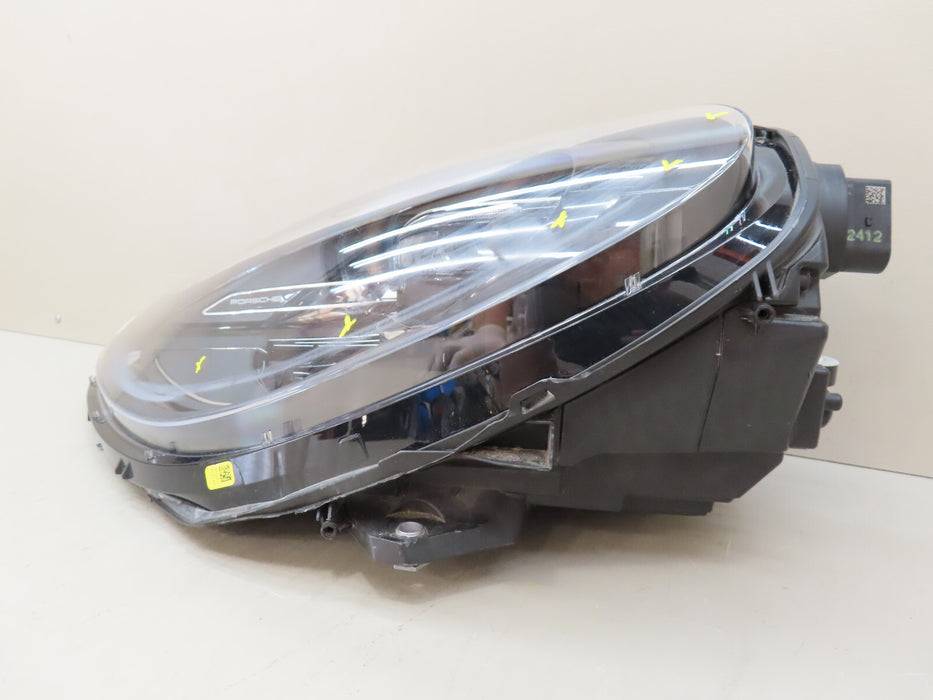 2019-2022 PORSCHE MACAN FRONT LEFT DRIVER SIDE BLACK FULL LED HEADLIGHT OEM