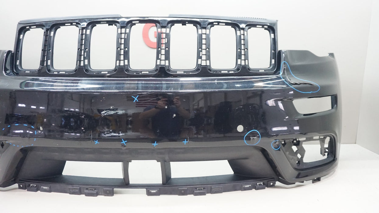 2017-2021 JEEP GRAND CHEROKEE FRONT BUMPER PANEL W GRILLE OEM 6CG70TRMAA