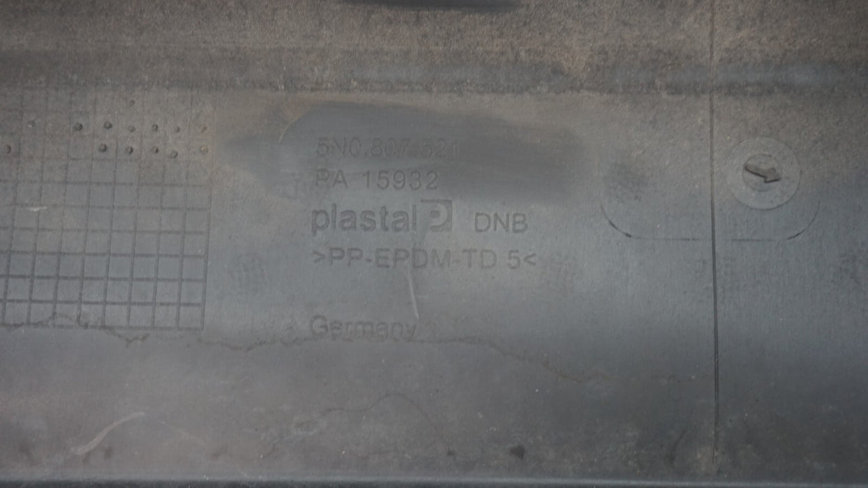2009-2016 VOLKSWAGEN TIGUAN REAR LOWER BUMPER VALANCE OEM 5N0807521