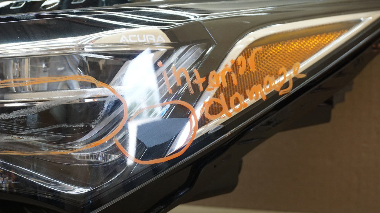 2022 ACURA MDX FRONT LEFT DRIVER SIDE HEADLIGHT LAMP LED W/ BALLAST OEM 22