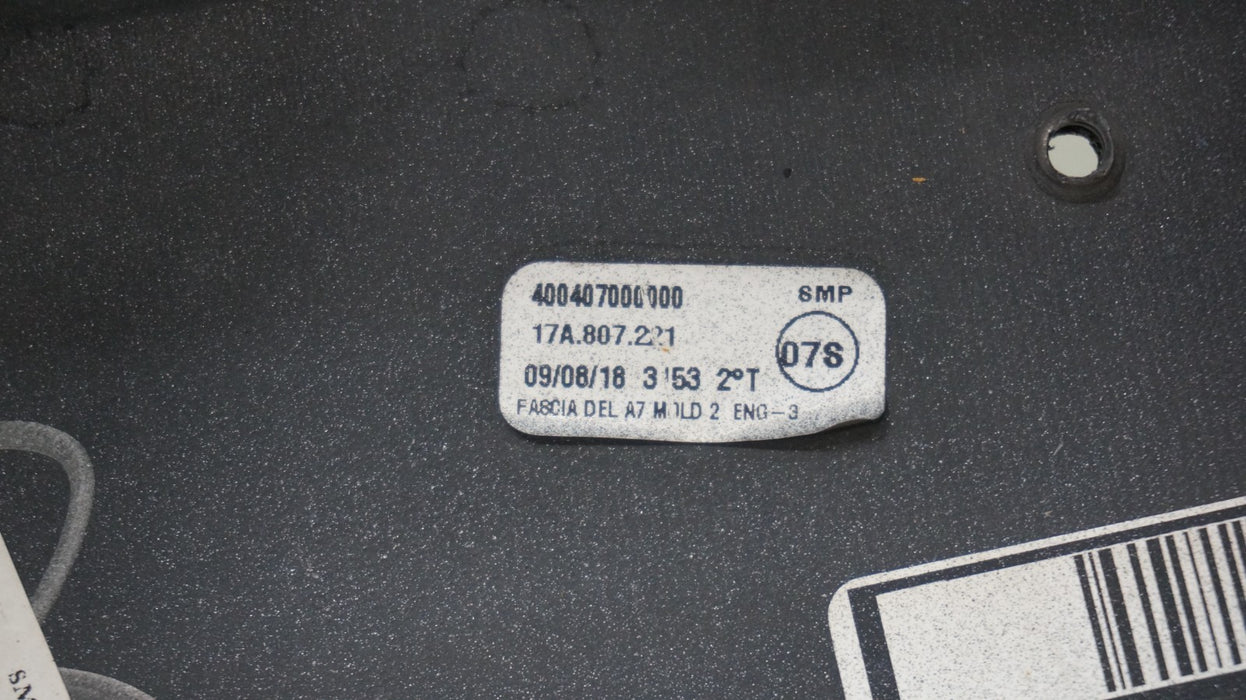 2019-2021 VOLKSWAGEN JETTA FRONT BUMPER COVER PANEL OEM 17A807221