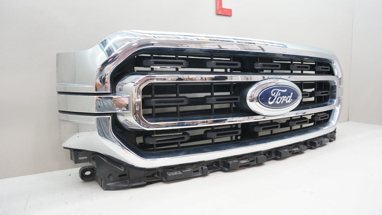 2021-2023 FORD F150 FRONT BUMPER RADIATOR GRILLE WITH SHUTTER ASSY OEM ML34-8475