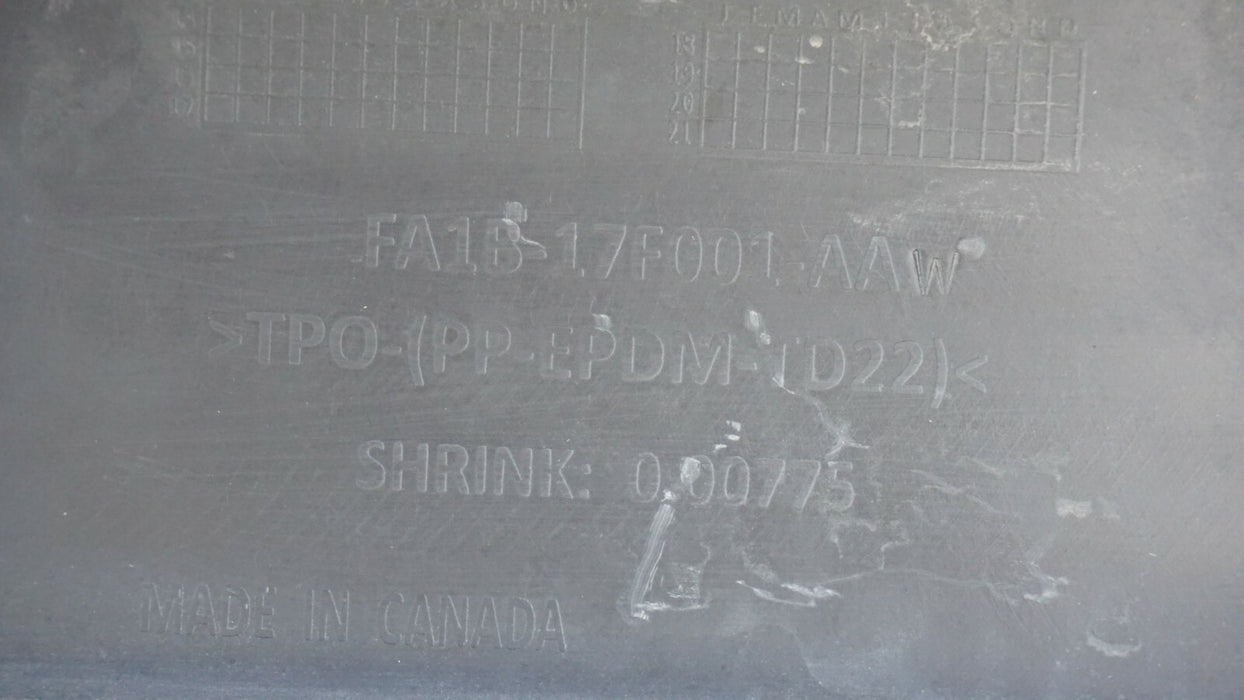 2016-2018 LINCOLN MKX REAR BUMPER COVER PANEL PLASTIC FA1B-17F001-AAW OEM