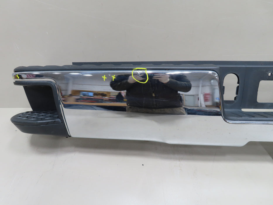 2014 2015 2016 2017 2018 SILVERADO SIERRA REAR BUMPER CHROME ORIGINAL OEM