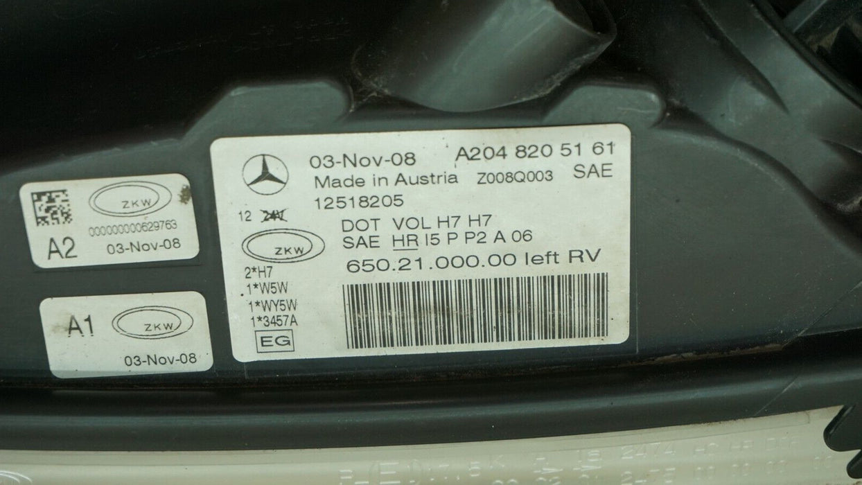 2010-2012 MERCEDES BENZ X204 GLK350 FRONT LEFT DRIVER SIDE HEADLIGHT HALOGEN OEM