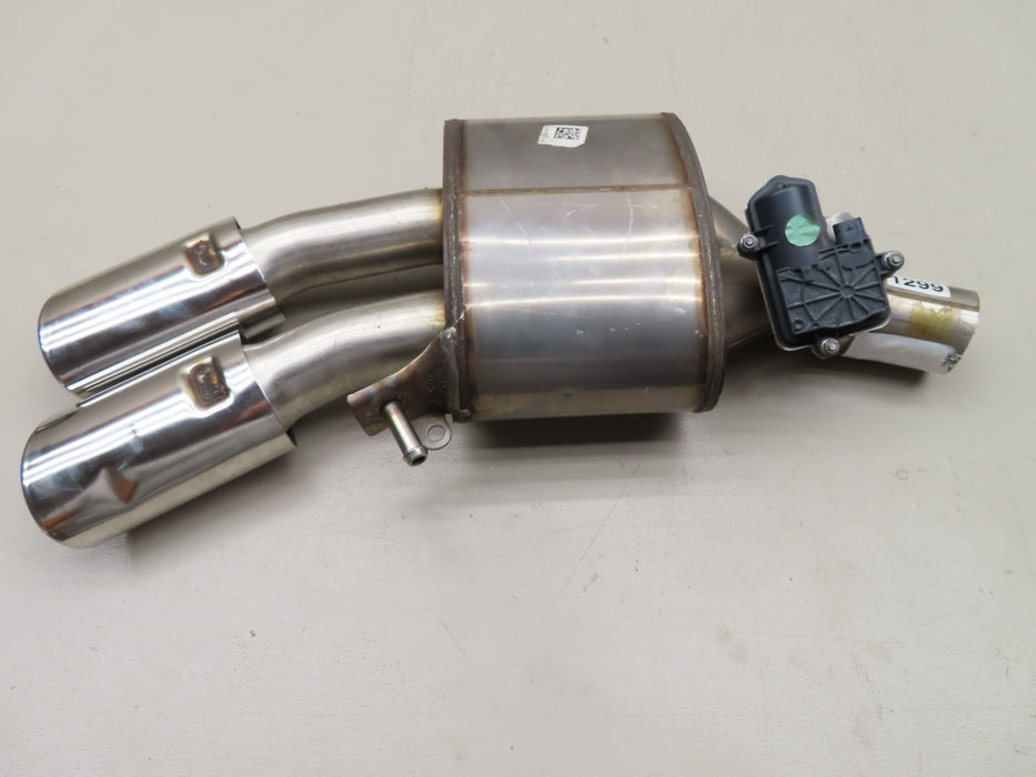2018 - 2021 AUDI S4 REAR RIGHT SIDE EXHAUST MUFFLER W/ TIPS & VALVE ACTUATOR OEM