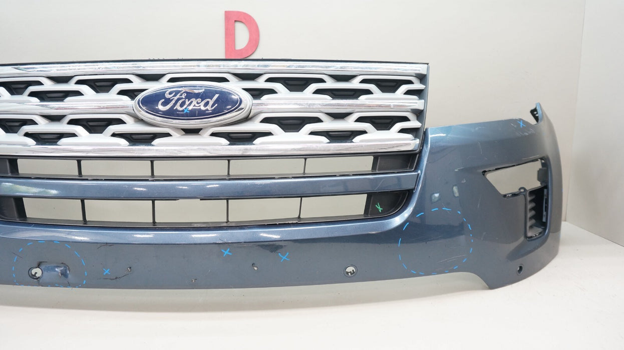 2018-2019 FORD EXPLORER FRONT BUMPER COVER WITH GRILLE OEM JB53-17C831