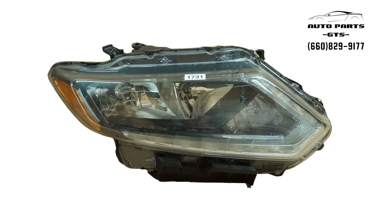 2017-2019 NISSAN ROGUE FRONT RIGHT PASSENGER SIDE HEADLIGHT HEADLAMP HALOGEN OEM