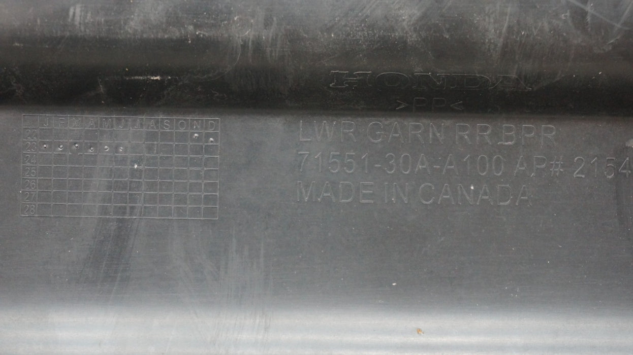 2023-2024 HONDA ACCORD EX HYBRID SPORT LX REAR LOWER BUMPER OEM 71551-30A-A100