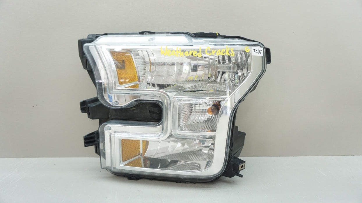 2015-2017 FORD F-150 FRONT LEFT DRIVER SIDE HEADLIGHT LAMP HALOGEN OEM