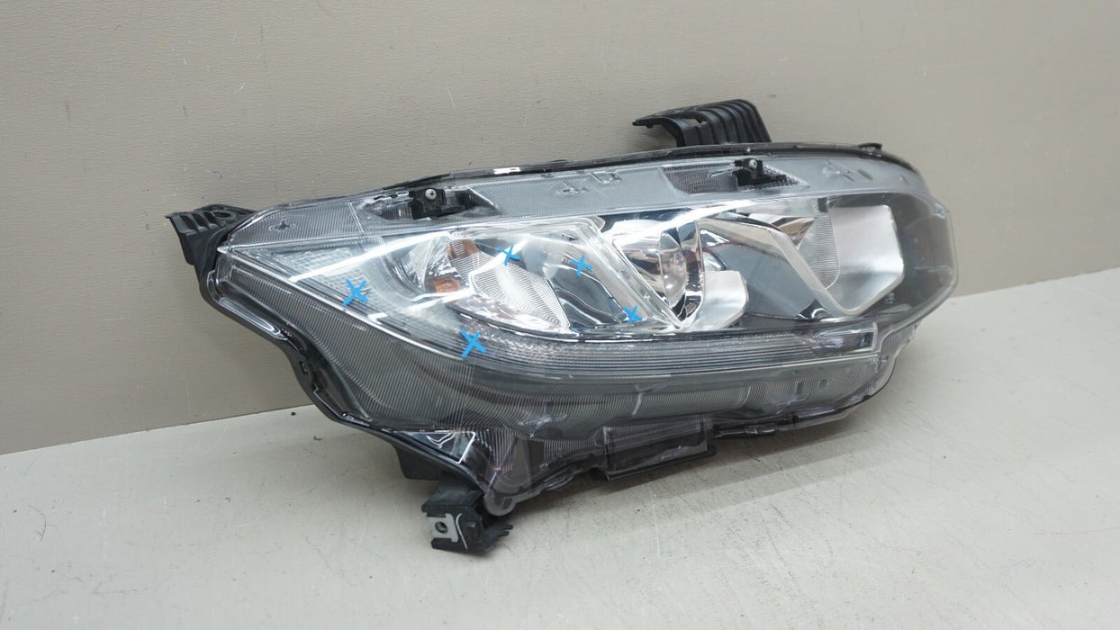 2016-2018 HONDA CIVIC FRONT RIGHT PASSENGER SIDE HALOGEN HEADLIGHT OEM