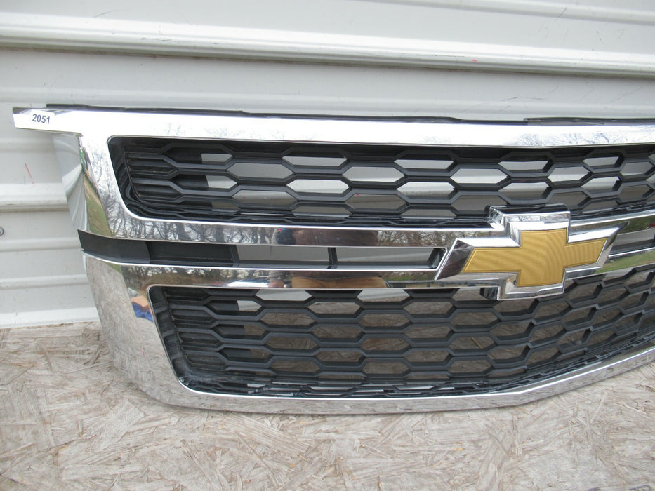 2015-2020 CHEVROLET TAHOE SUBURBAN LS FRONT BUMPER GRILLE W/ CHROME & EMBLEM OEM