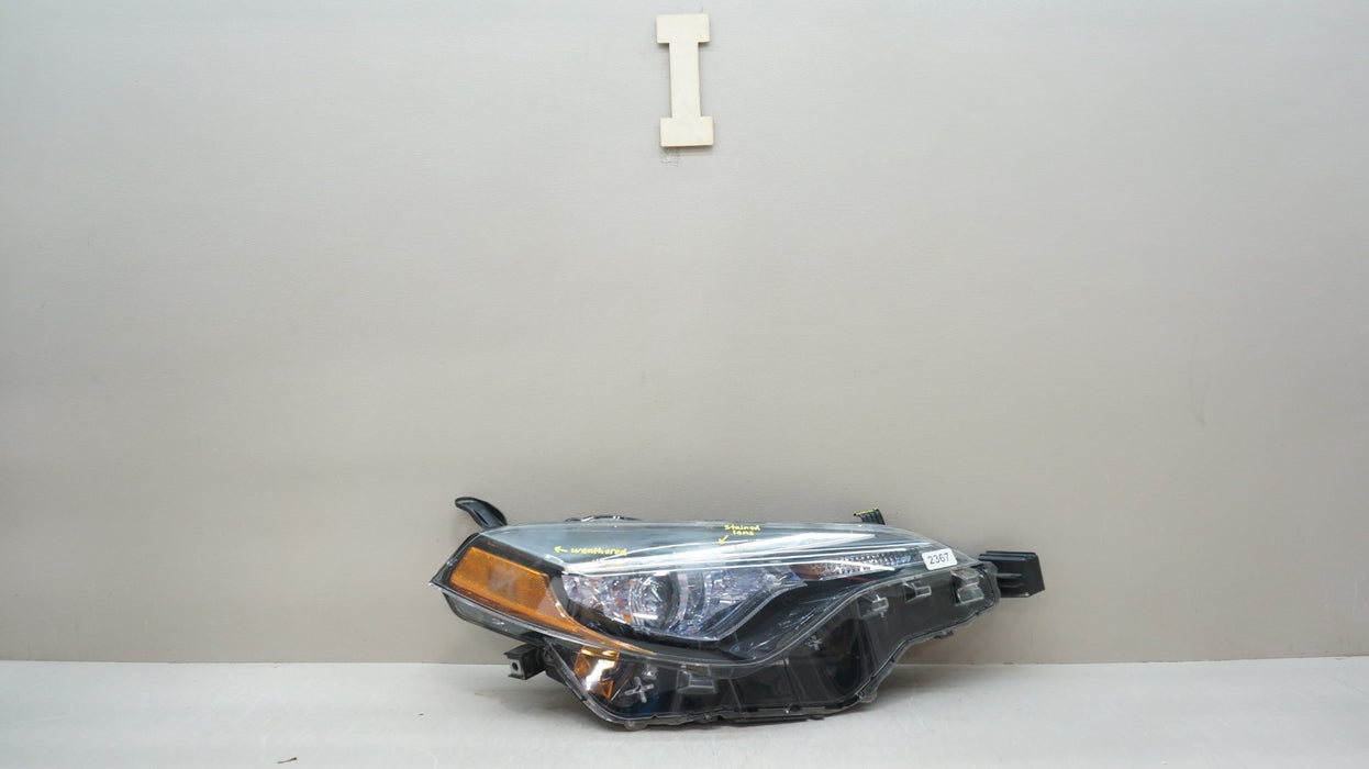 2017-2019 TOYOTA COROLLA FRONT RIGHT PASSENGER SIDE LED HEADLIGHT OEM