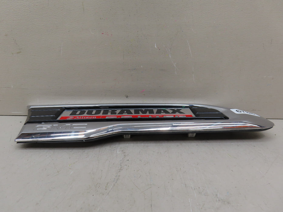 2020-2023 GMC SIERRA K3500 6.6L ALLISON DURAMAX RIGHT SIDE FENDER BADGE EBLEM