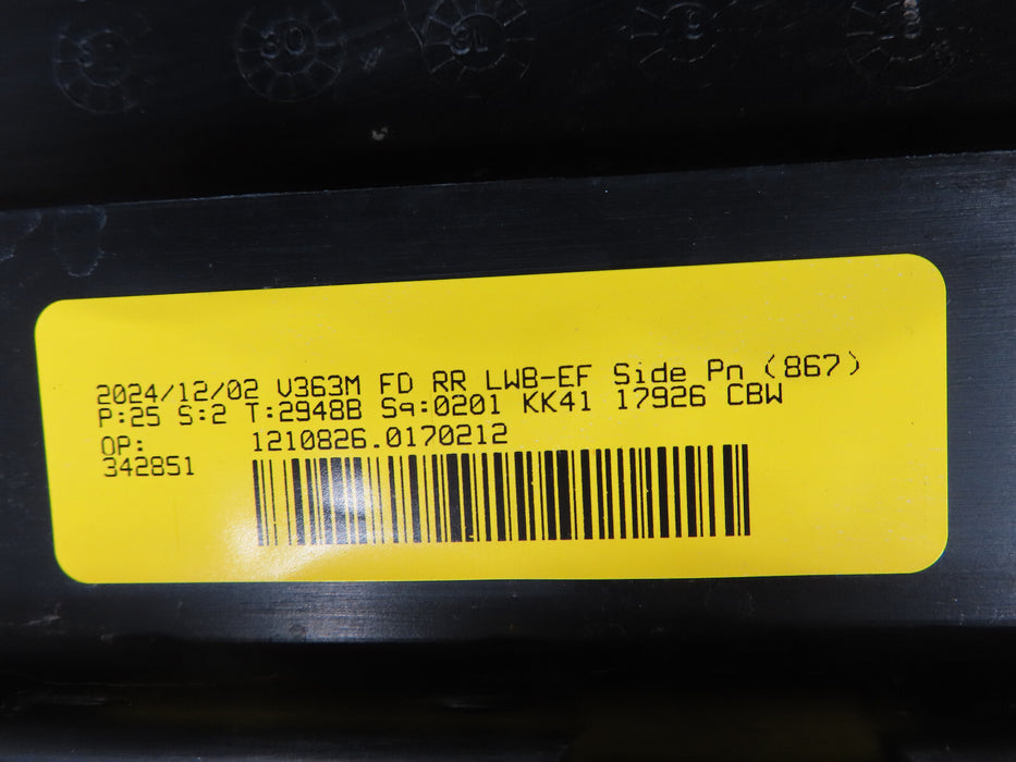 2015-2019 FORD TRANSIT REAR RIGHT PASSENGER SIDE DOOR EXTERIOR MOLDING OEM