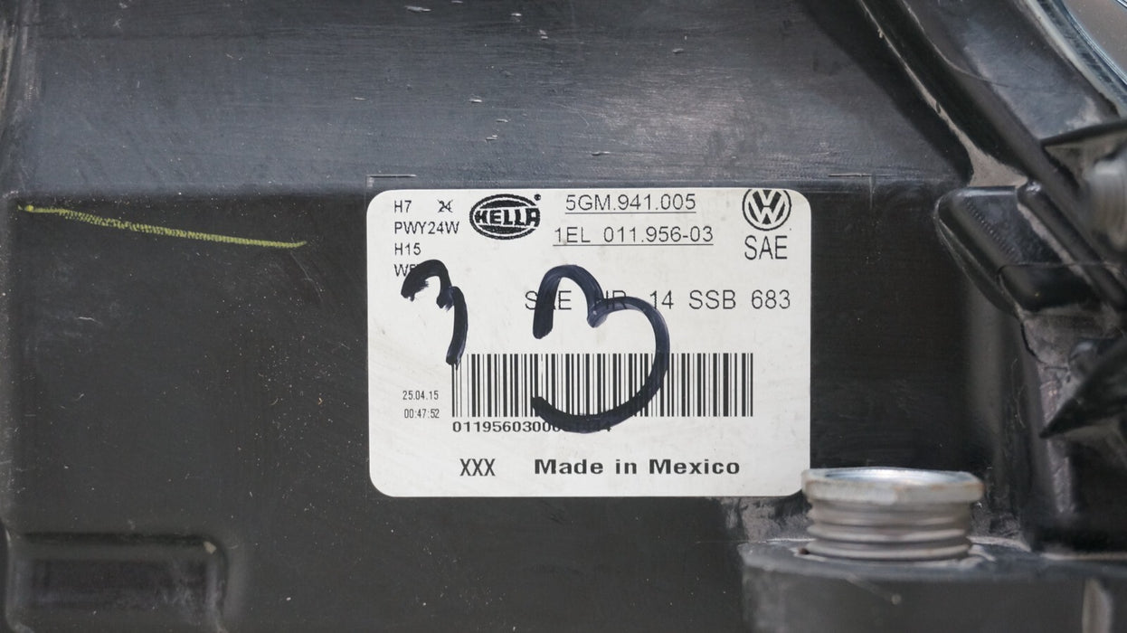 2015-2017 VOLKSWAGEN GOLF FRONT LEFT DRIVER SIDE HALOGEN HEADLIGHT OEM 5GM941005