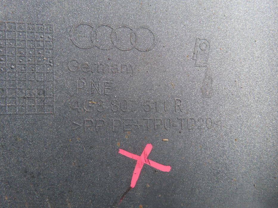 2012-2014 AUDI A7 QUATTRO REAR BUMPER COVER PANEL W/ SENSOR HOLE OEM 4G8807511R