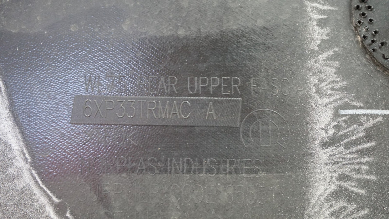 2022 JEEP GRAND CHEROKEE REAR UPPER BUMPER COVER W/ SENSOR HOLES 6XP33TRMAC OEM