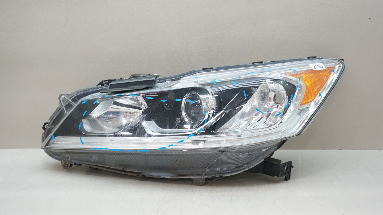 2016-2017 HONDA ACCORD FRONT LEFT DRIVER SIDE HALOGEN WITH LED HEADLIGHT OEM