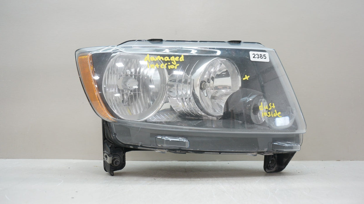 2011-2013 JEEP GRAND CHEROKEE FRONT RIGHT HALOGEN BLACK HEADLIGHT OEM