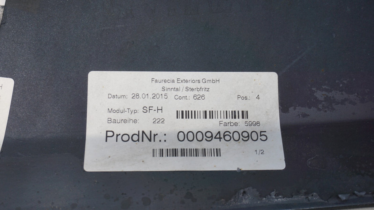 2014-2017 MERCEDES W222 S550 SPORT REAR BUMPER COVER OEM