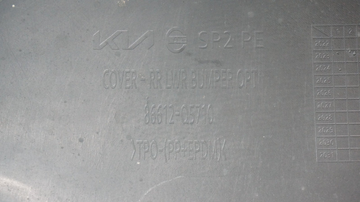 2024-2025 KIA SELTOS REAR BUMPER COVER PANEL OEM 86612-Q5710