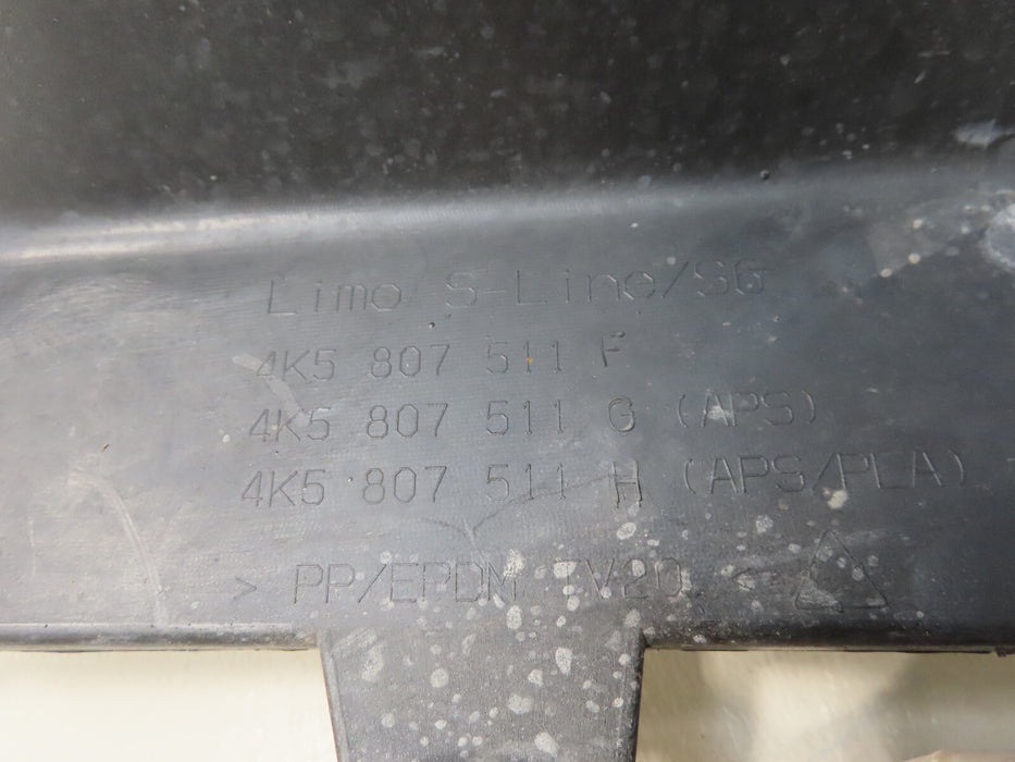 2019-2023 AUDI A6 S-LINE REAR BUMPER COVER PANEL OEM 4K5 807 511