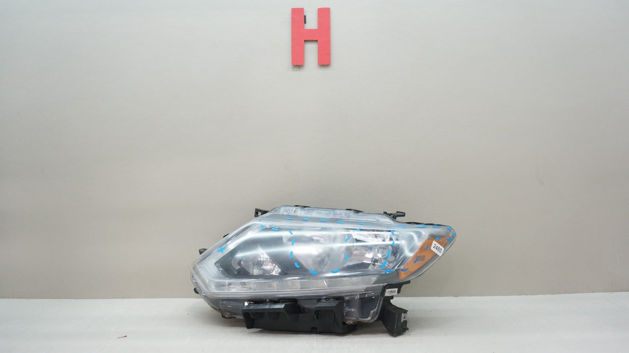 2014-2016 NISSAN ROGUE FRONT LEFT DRIVER SIDE HALOGEN W/ LED HEADLIGHT OEM