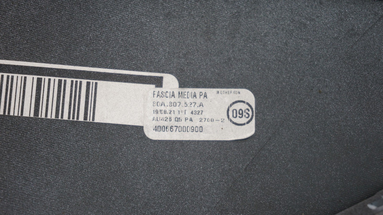 2021-2023 AUDI Q5 REAR MIDDLE LOWER BUMPER COVER VALANCE 80A807527A OEM