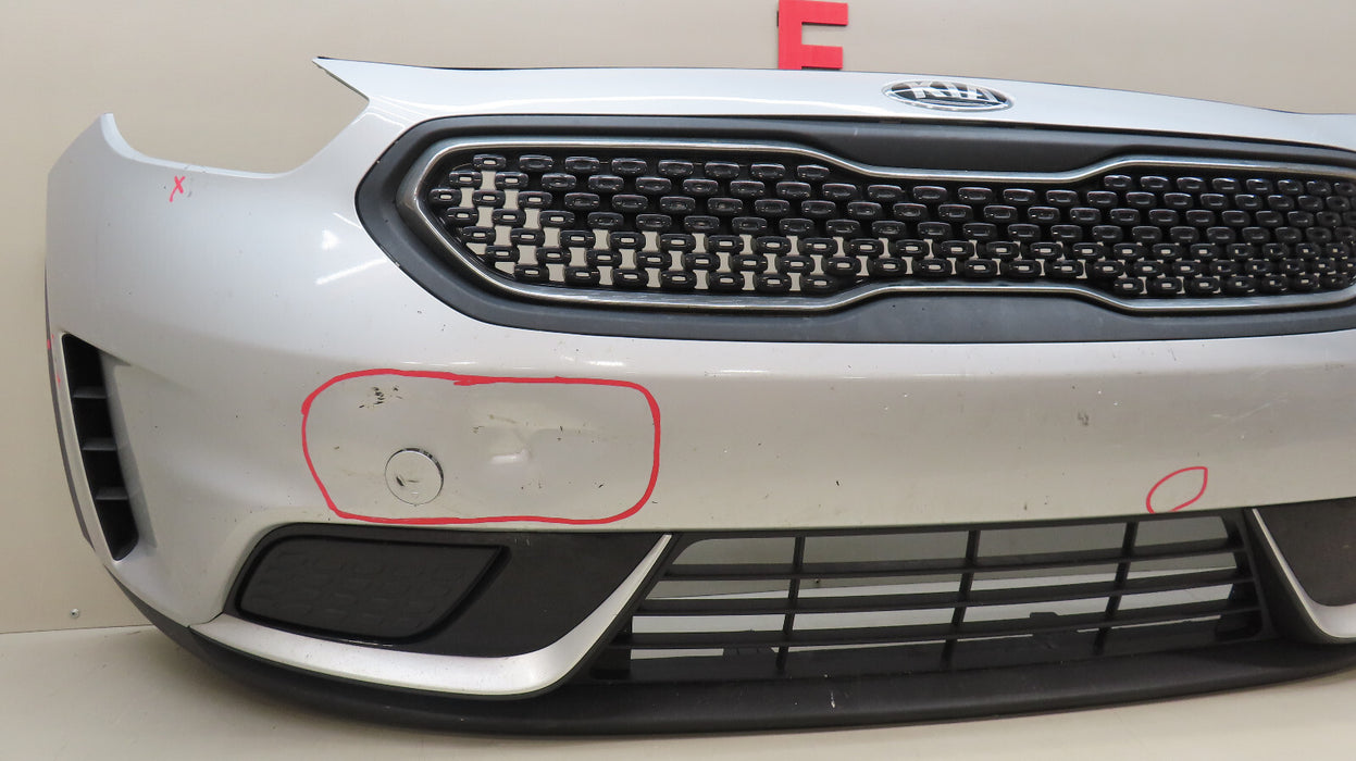 2017-2019 KIA NIRO FRONT BUMPER COVER OEM W/GRILLE W/LOWER COMPLETE  B