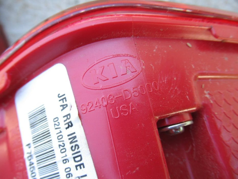 2016-2019 KIA OPTIMA REAR LEFT DRIVER SIDE INNER TAIL LIGHT HALOGEN LAMP OEM