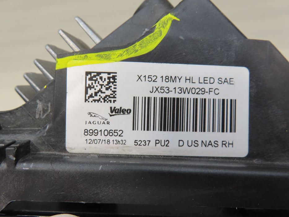 2018-2021 JAGUAR F-TYPE FRONT RIGHT PASSENGER SIDE HEADLIGHT LED OEM