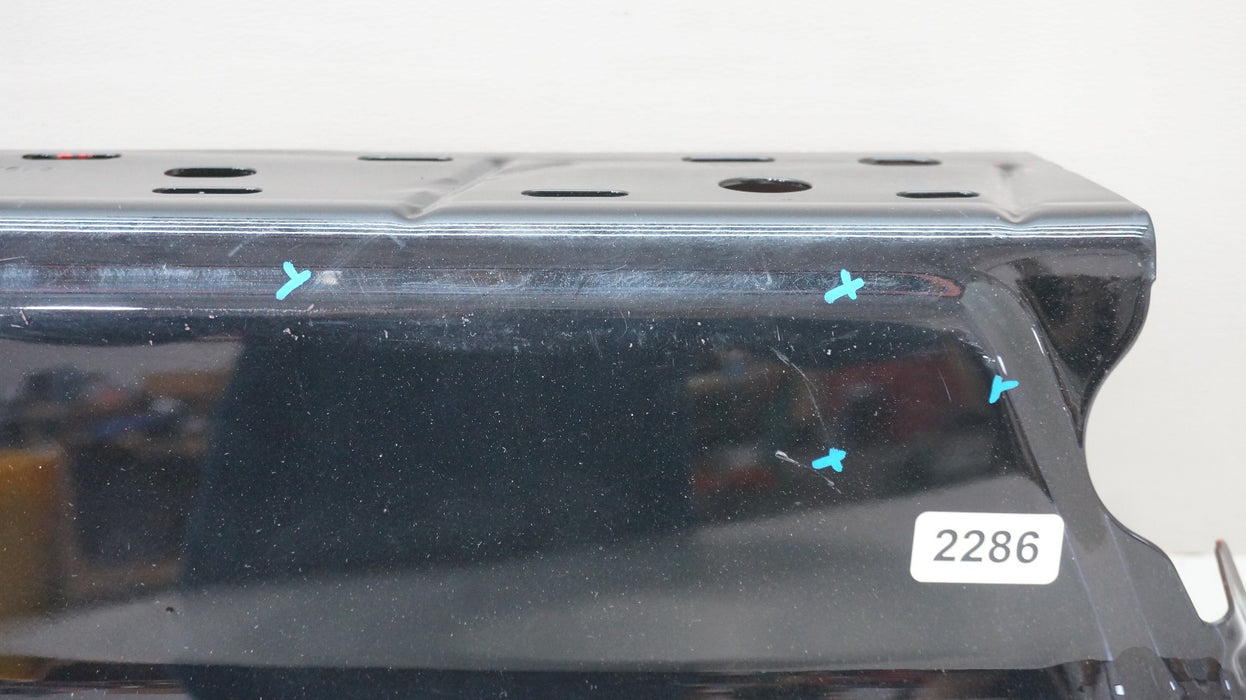 2021-2025 FORD F-150 REAR LEFT DRIVERS SIDE BUMPER END CAP W/ SENSOR HOLE OEM