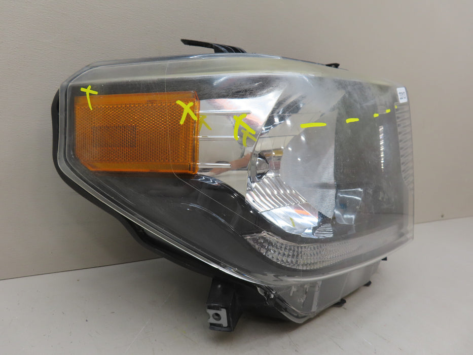 2014-2017 TOYOTA TUNDRA FRONT RIGHT PASSENGER SIDE HEADLIGHT HALOGEN/LED OEM