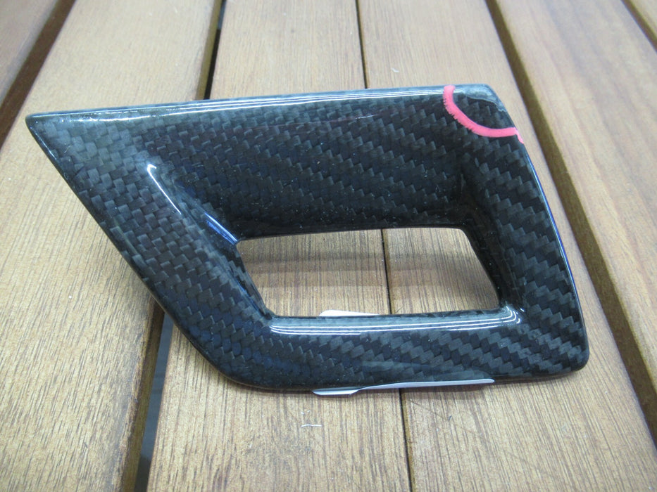 2014 LAMBORGHINI GALLARDO FRONT LEFT SIDE INTERIOR DOOR HANDLE CARBON TRIM OEM