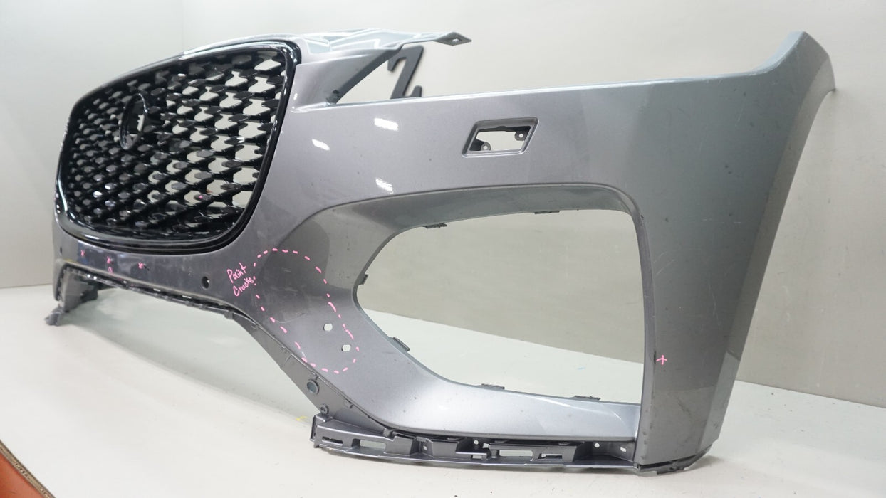 2021-2023 JAGUAR F-PACE FRONT BUMPER COVER PANEL W GRILLE OEM MK83-17F003-AA