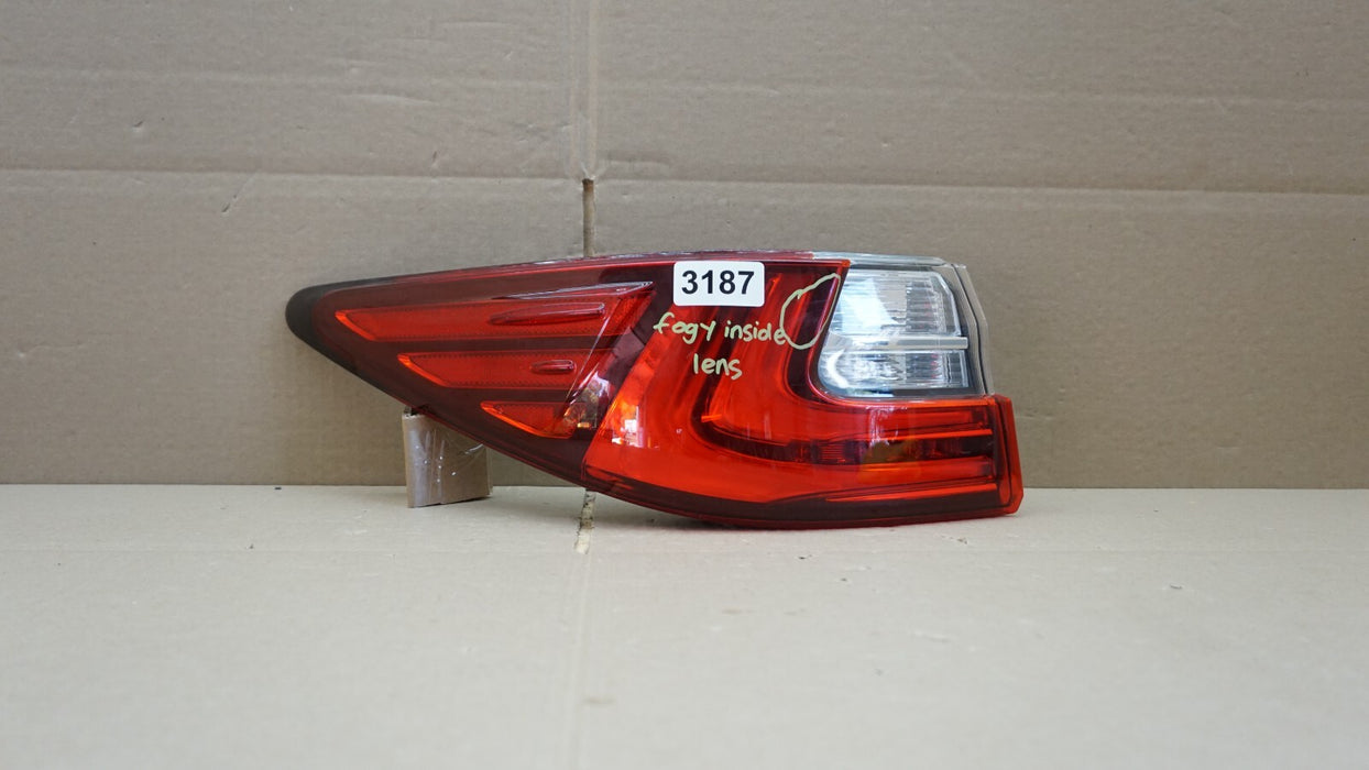 2016-2018 LEXUS ES350 REAR LEFT DRIVER SIDE TAIL LIGHT LED LAMP OEM 16 17 18