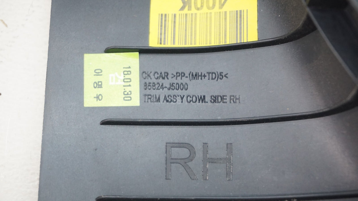 2018-2023 KIA STINGER FRONT RIGHT PASSENGER SIDE KICK PANEL TRIM OEM 85824-J5000