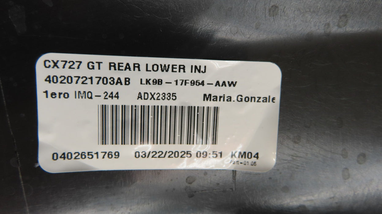 2021-2024 FORD MUSTANG MACH-E GT REAR BUMPER LOWER VALANCE OEM LJ9B17F954