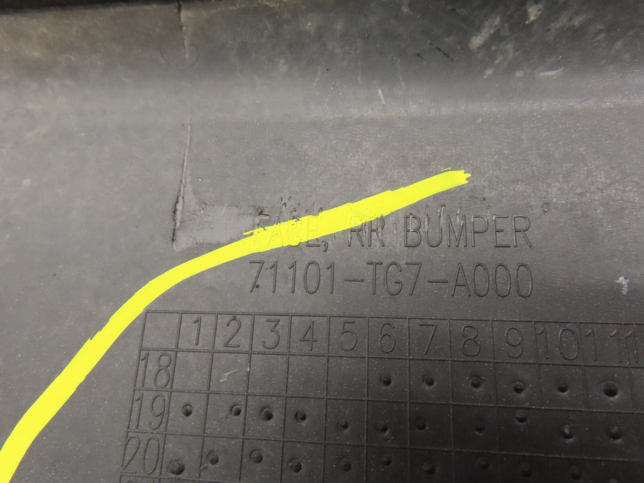 2019 2020 2021 HONDA PILOT REAR BUMPER COVER W/VALANCE OEM 71101-TG7-A000