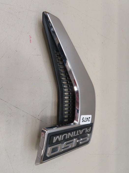 2021-2023 FORD F-150 PLATINUM FRONT LEFT DRIVER SIDE FENDER VENT EMBLEM OEM