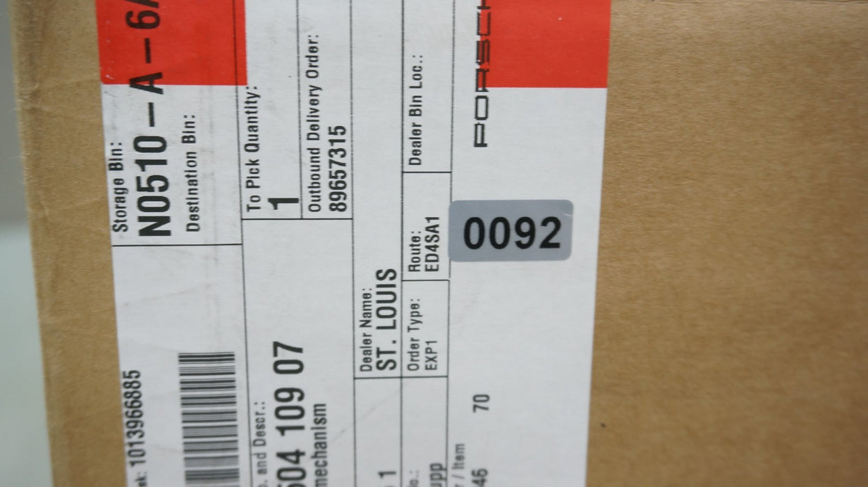 2012-2016 PORSCHE BOXSTER 981 REAR SPOILER DRIVE MECHANISM 981.504.109.03 OEM