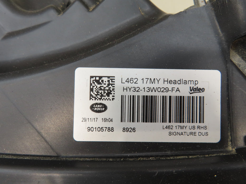 2017-2019 LAND ROVER DISCOVERY FRONT RIGHT PASSENGER HEADLIGHT LED OEM