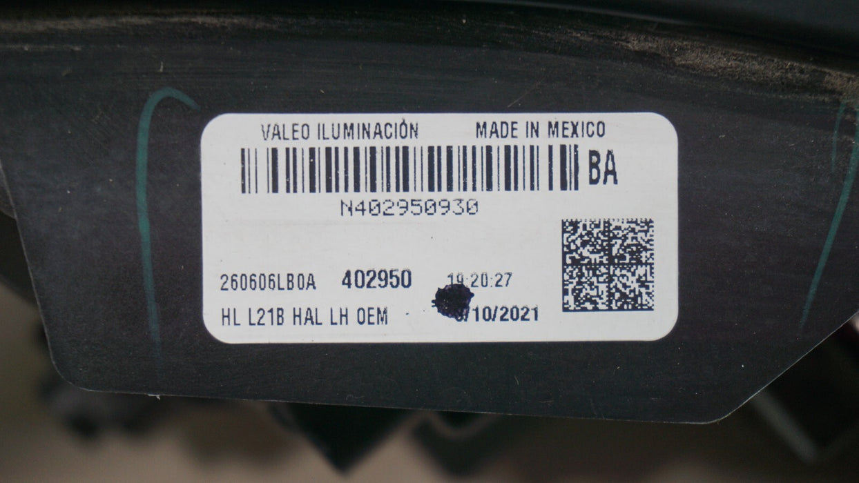 2020-2022 NISSAN SENTRA FRONT LH LEFT DRIVER SIDE HEADLIGHT OEM