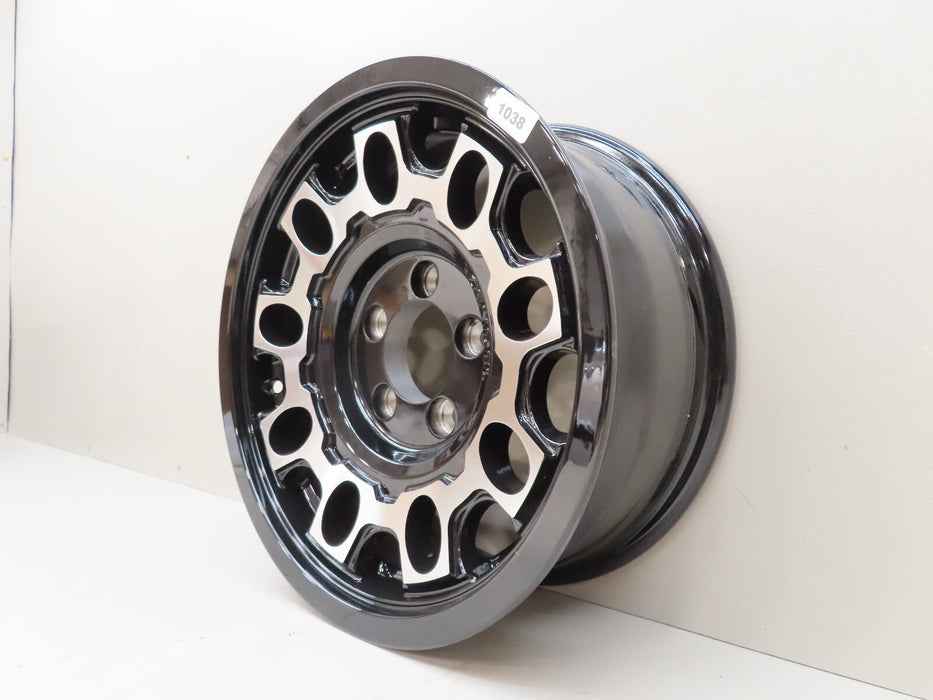 SENDEL 15X6 5/4.5 ALUMINUM BLACK TRAILER WHEEL RIM T07-56545BM (P)