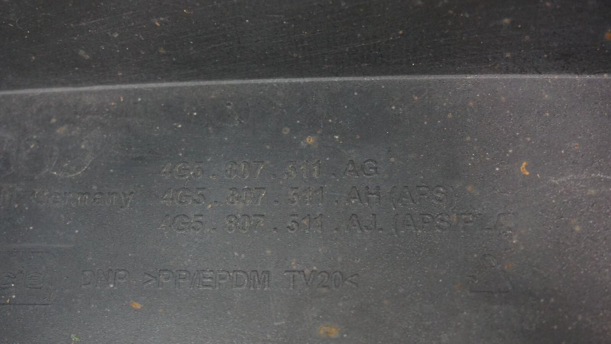 2012-2015 AUDI A6 S6 REAR BUMPER COVER PANEL OEM 4G5807511