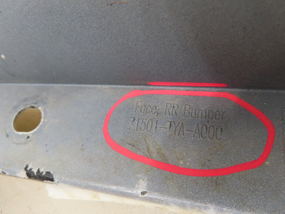 2021 2022 ACURA MDX REAR BUMPER COVER OEM 71501-TYA-A000