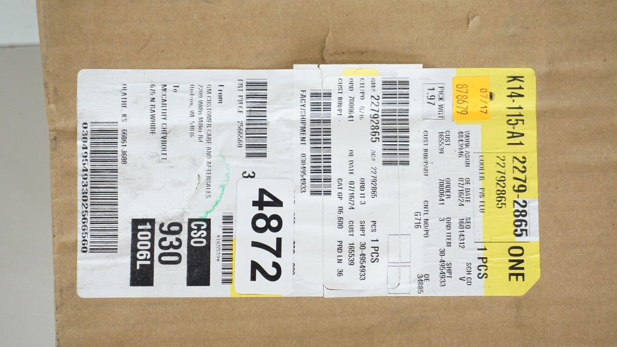 GM CHEVROLET GMC BUICK STEERING FLUID COOLER 22792865 OEM