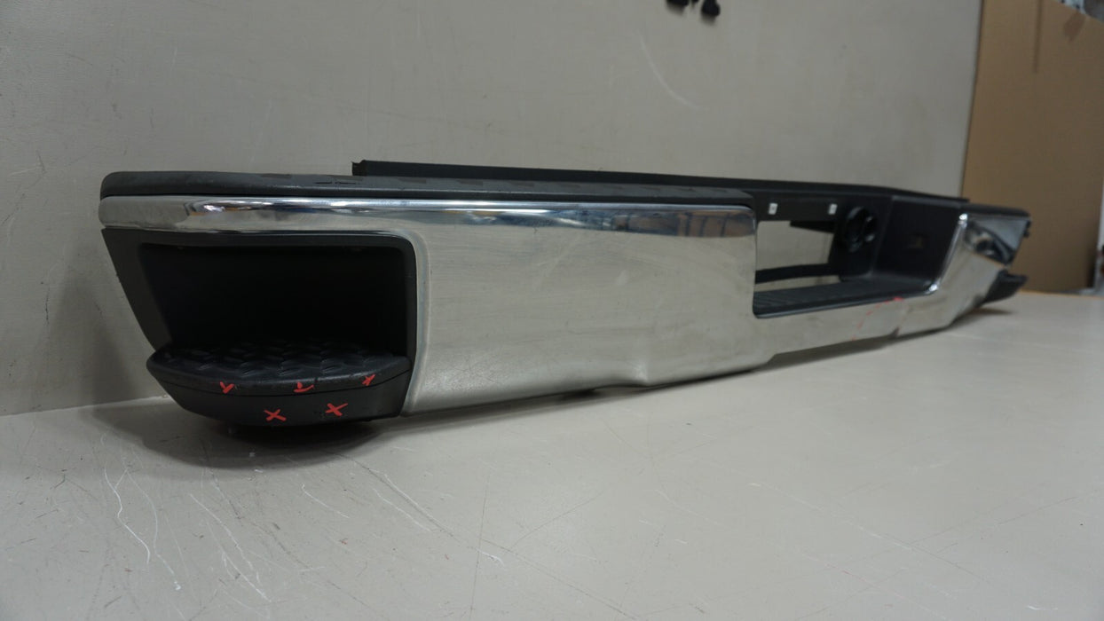 2014-2019 GMC SIERRA SILVERADO 1500 REAR BUMPER METAL COVER FACTORY CHROME OEM