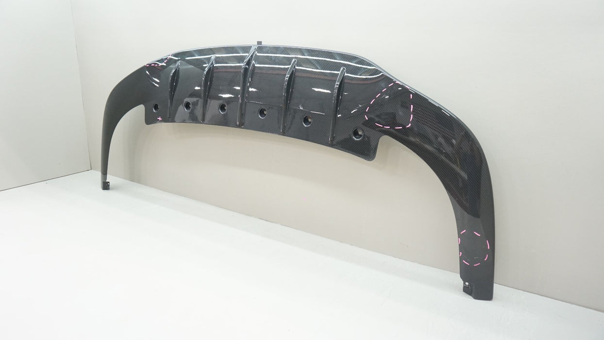 2020-2021 BENTLEY CONTINENTAL GT GTC REAR LEAR LOWER CARBON FIBER VALANCE OEM